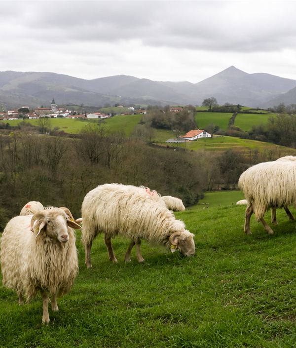 Brebis et paysages du Pays Basque intérieur – Hôtel MENDY - Hotel Mendy, hotel à St jean Pied de Port